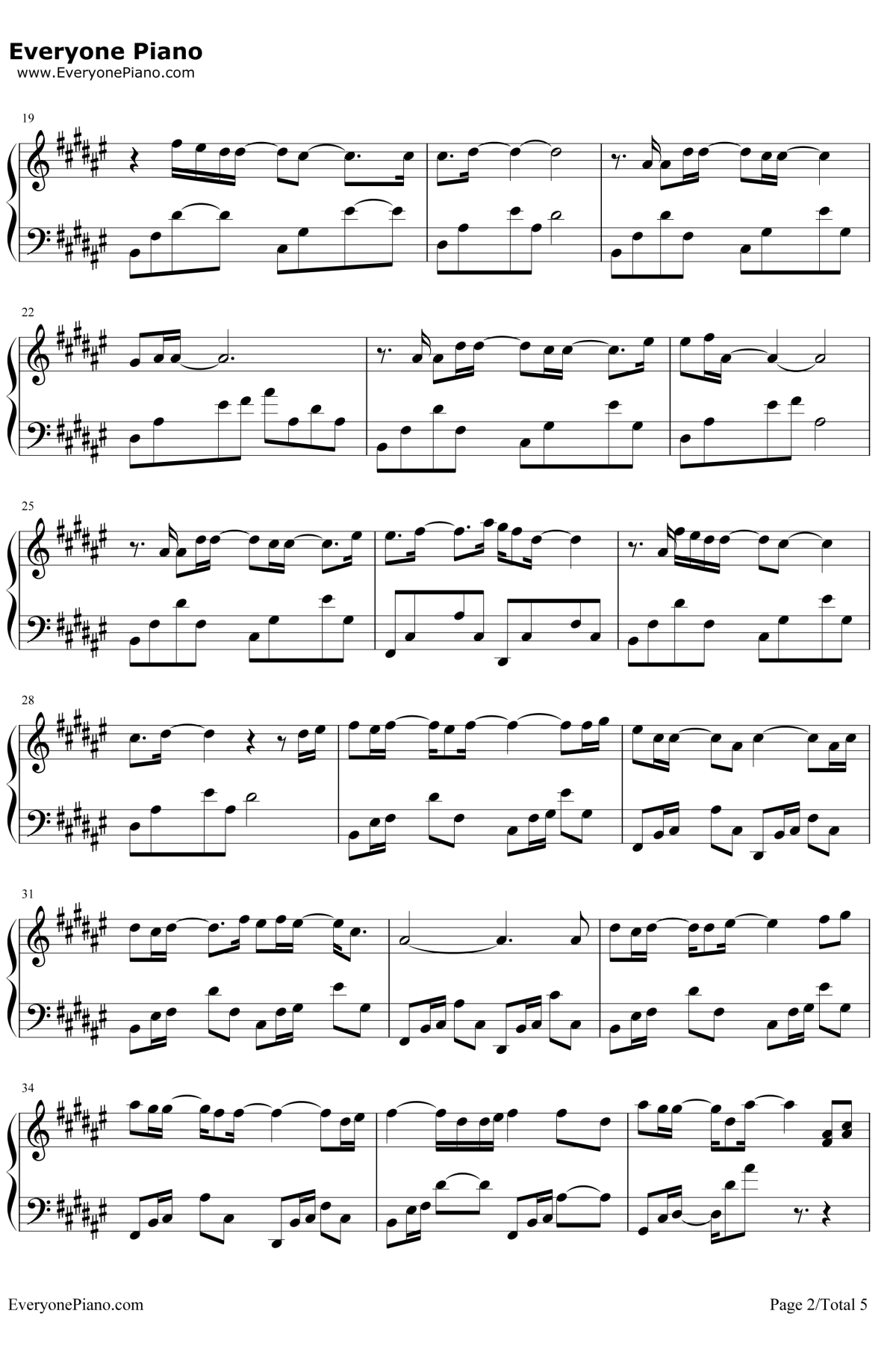 是风动钢琴谱2-银临