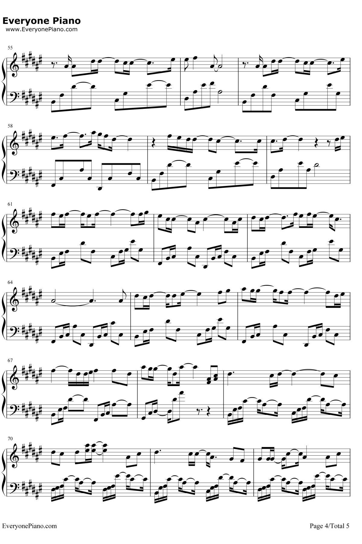 是风动钢琴谱4-银临