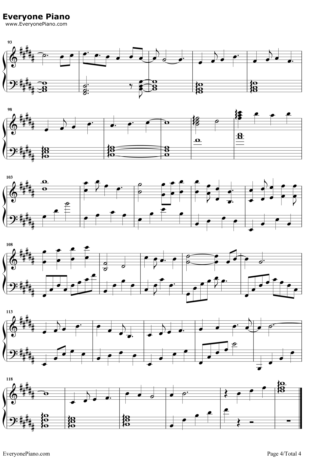 是梦吧钢琴谱4-胡一天