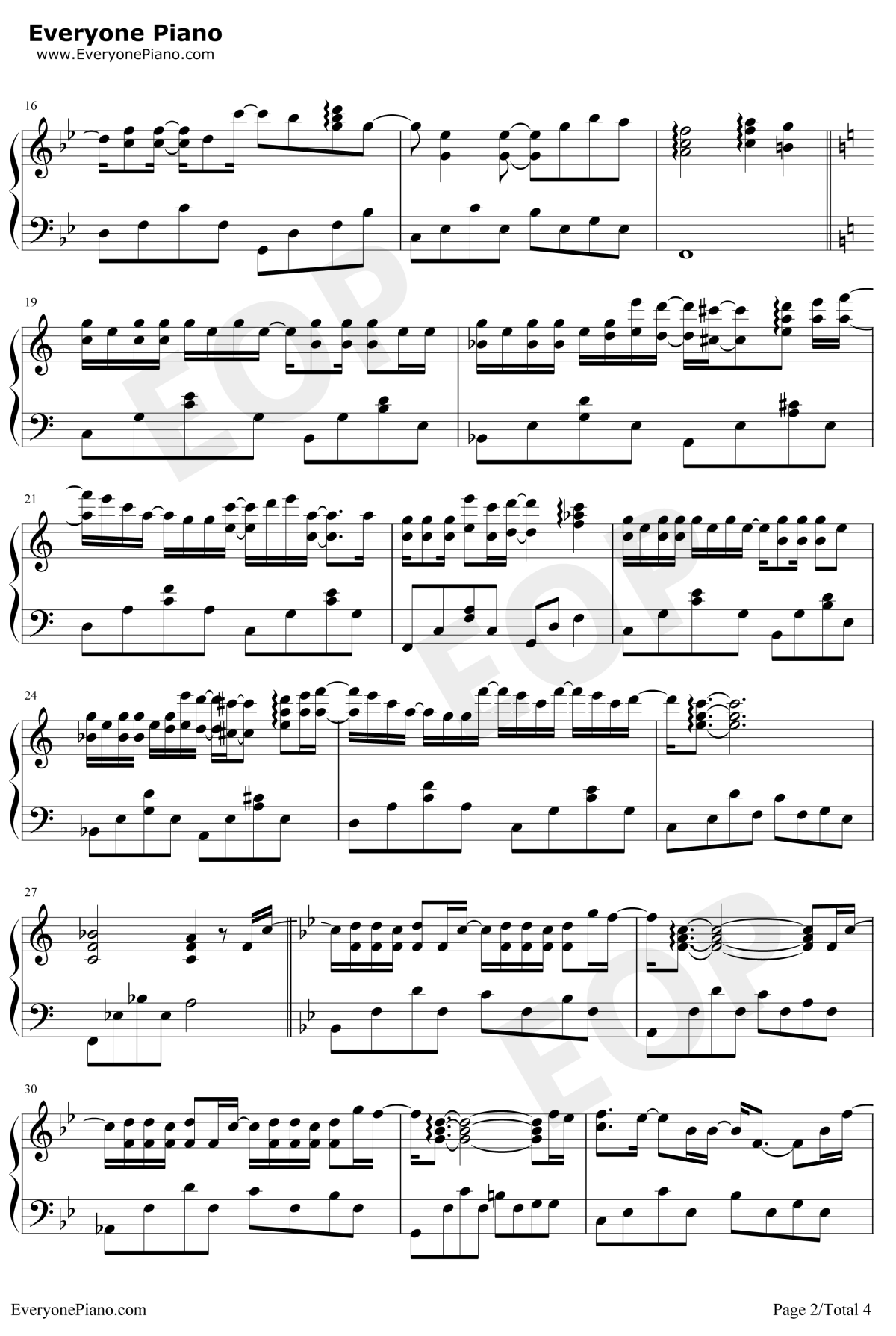 木偶人钢琴谱2-薛之谦