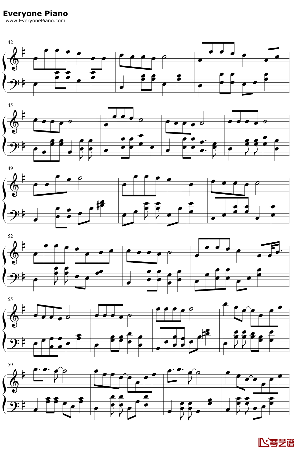 小可爱钢琴谱3-爱朵女孩