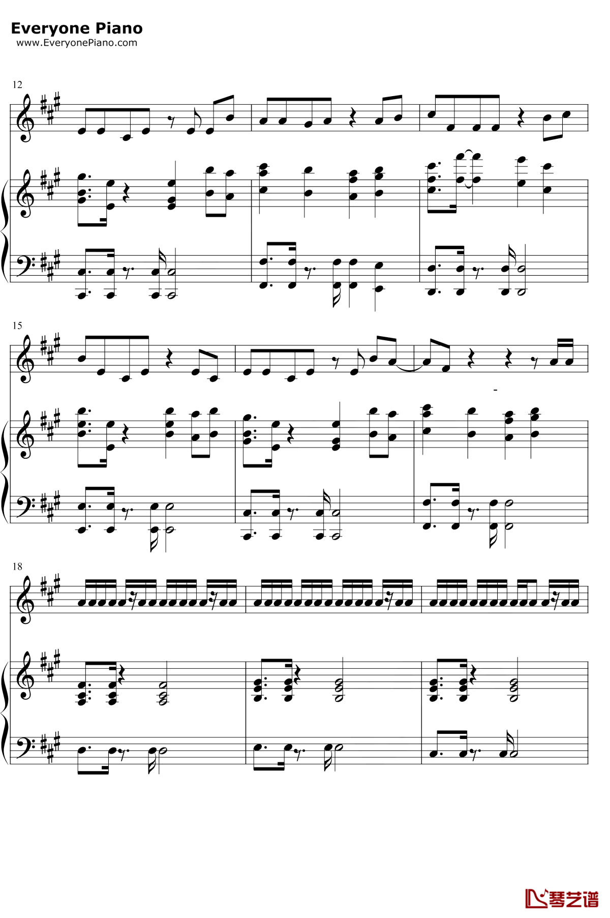 野狼Disco钢琴谱2-宝石Gem