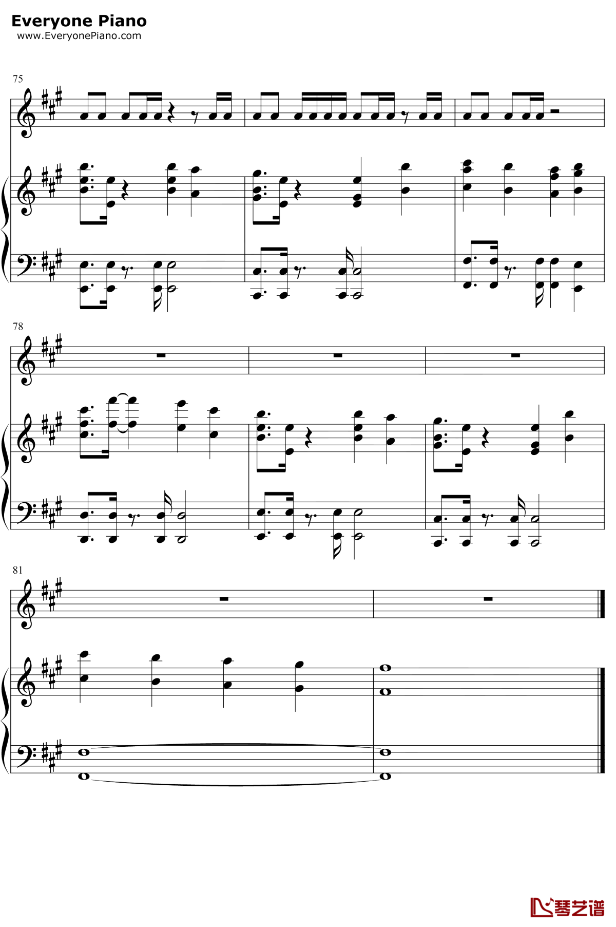 野狼Disco钢琴谱9-宝石Gem