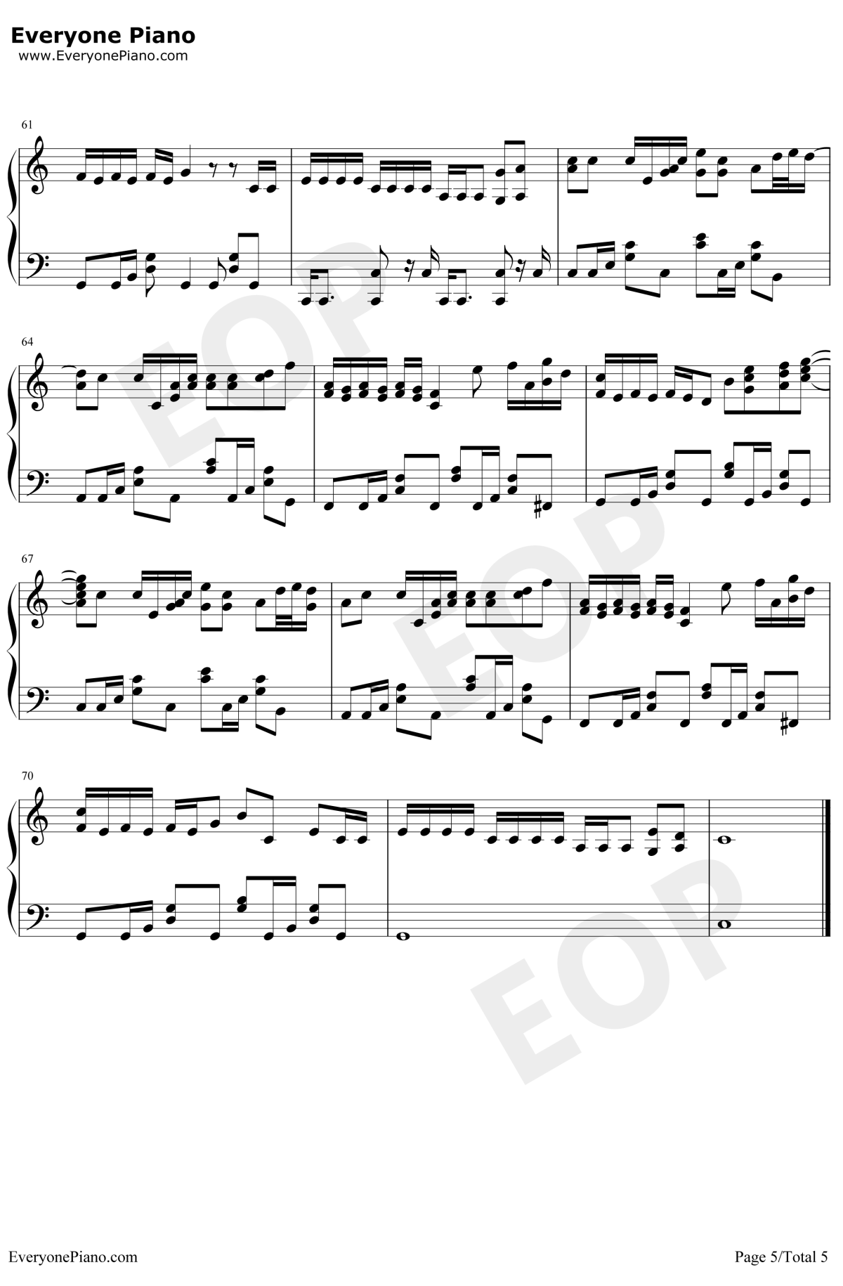 Me钢琴谱5-Taylor-Swift