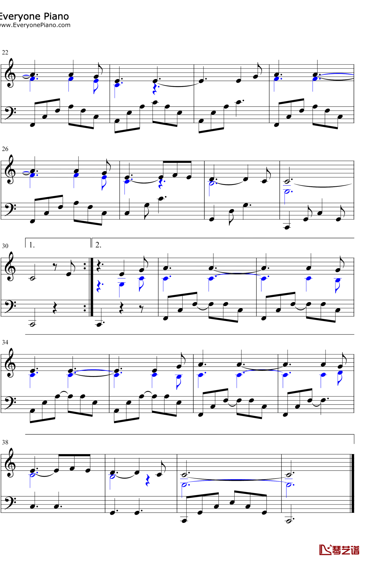 Hallelujah钢琴谱2-Leonard-Cohen