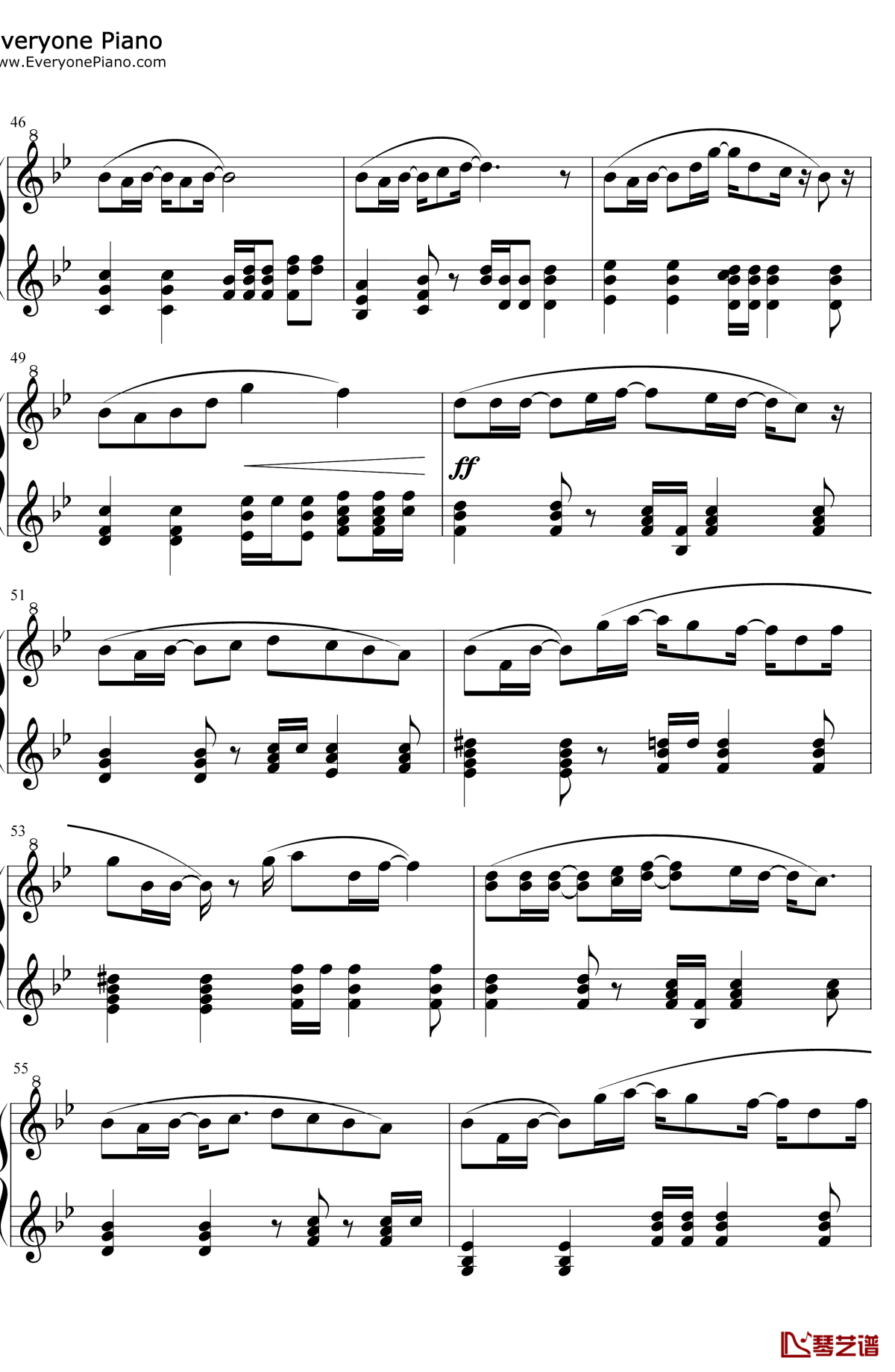 倔强钢琴谱4-五月天