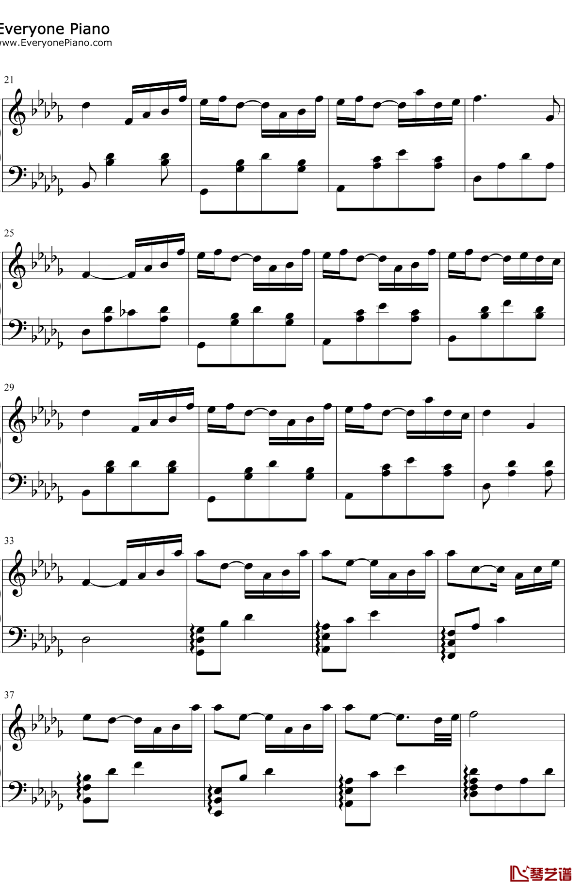 所念皆星河钢琴谱2-CMJ