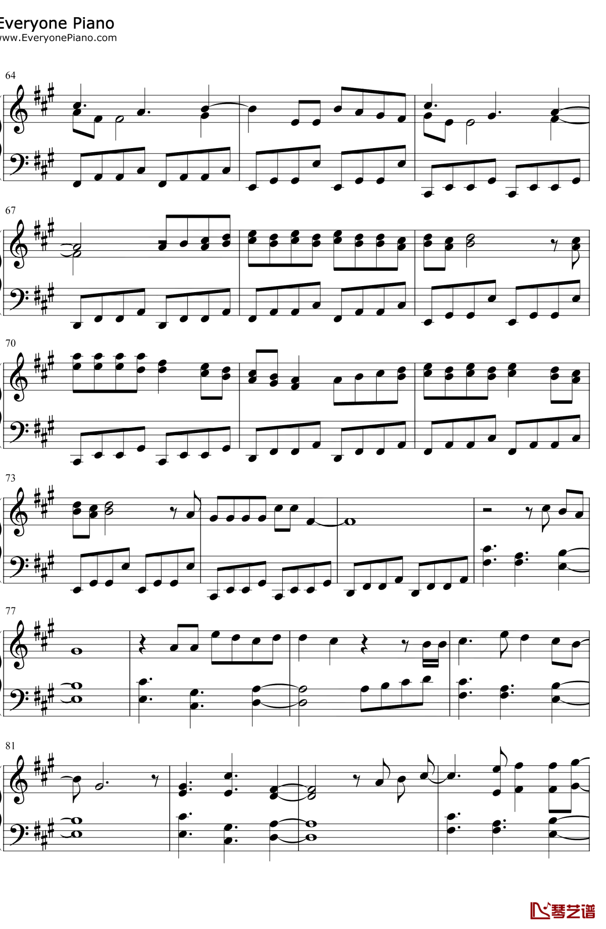 Everything-I-Wanted钢琴谱4-Billie-Eilish