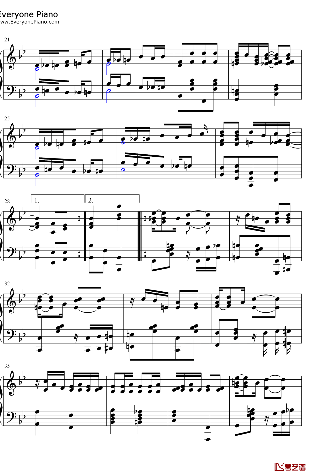 Lover's-Lane-Glide钢琴谱2-Calvin-Woolsey