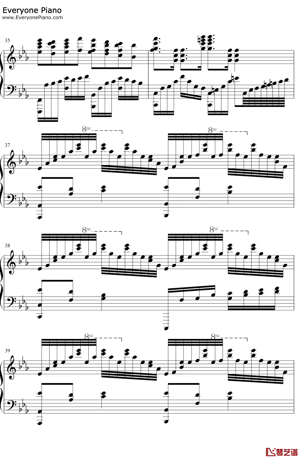 千秋钢琴谱4-陈品伶