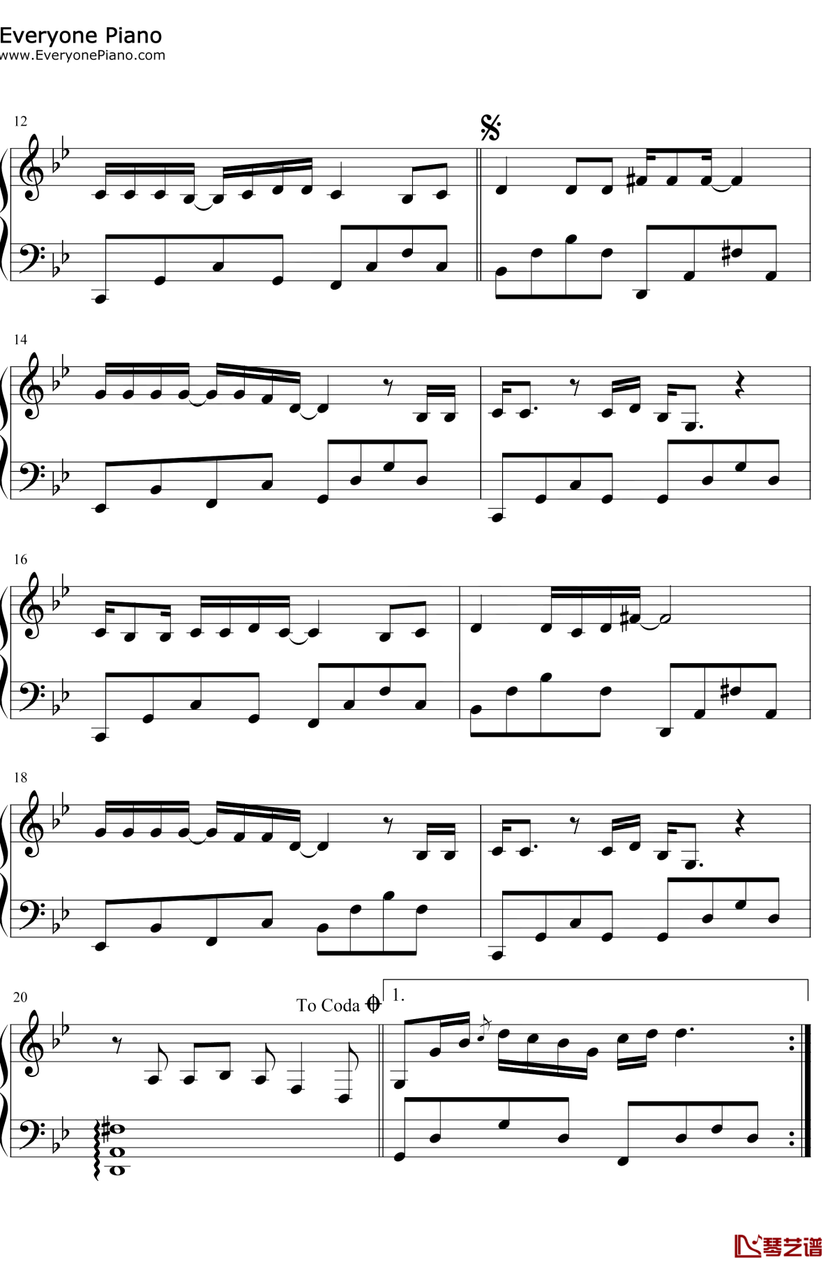 让一切随风钢琴谱2-钟镇涛