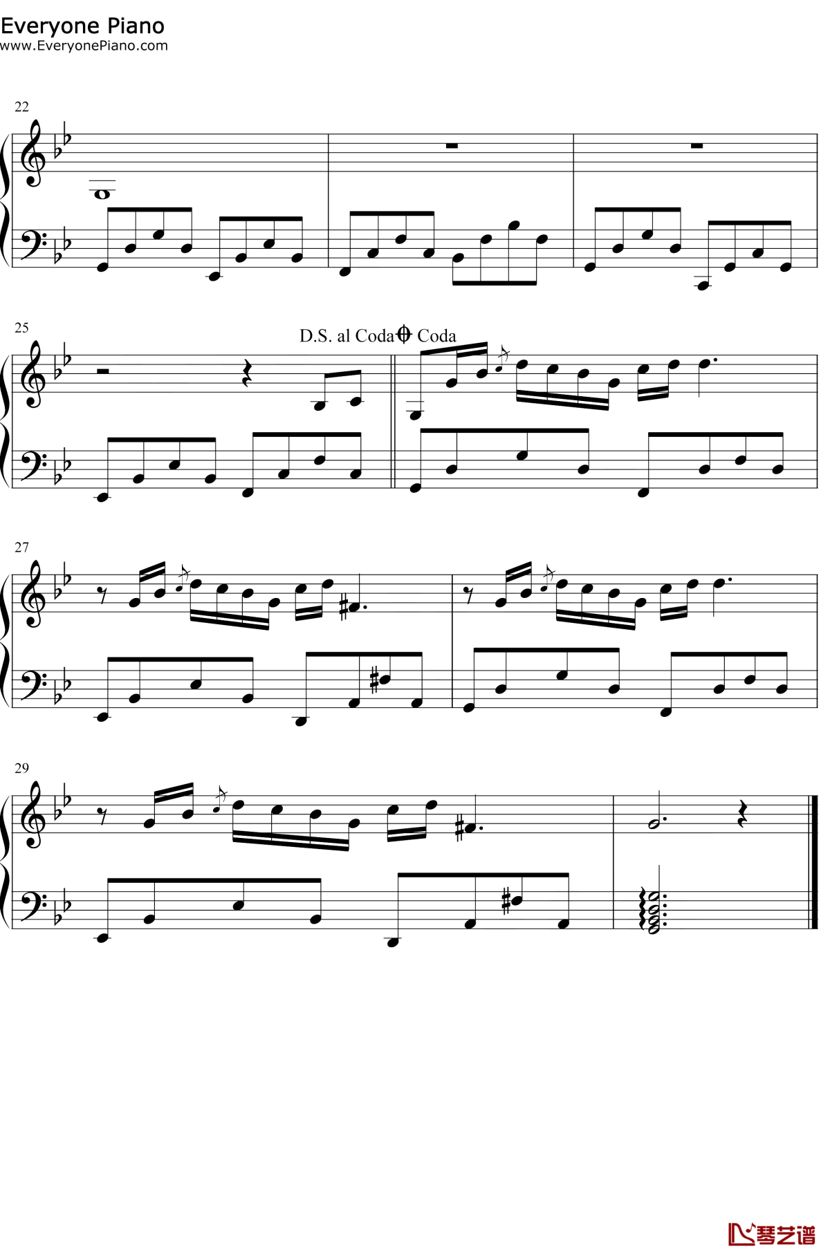 让一切随风钢琴谱3-钟镇涛