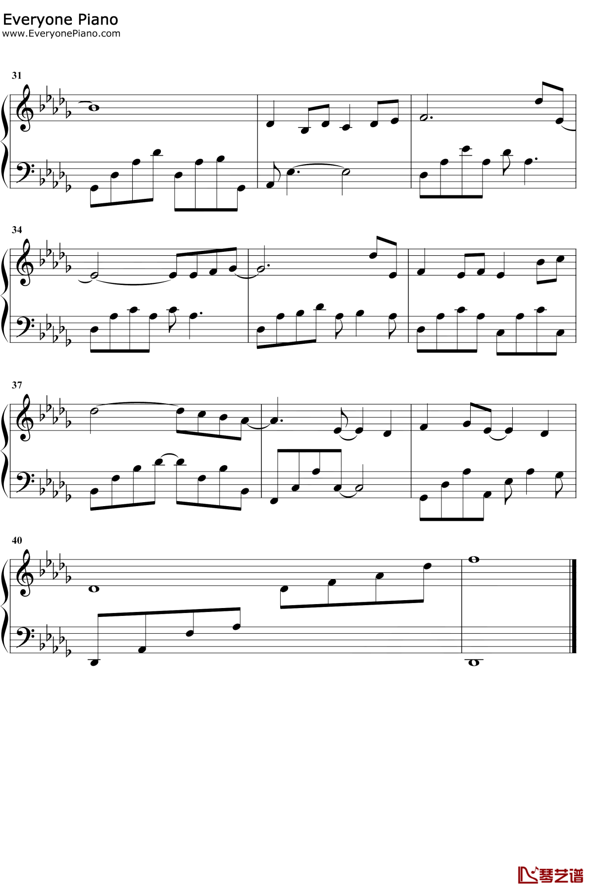 约定钢琴谱3-李闰珉