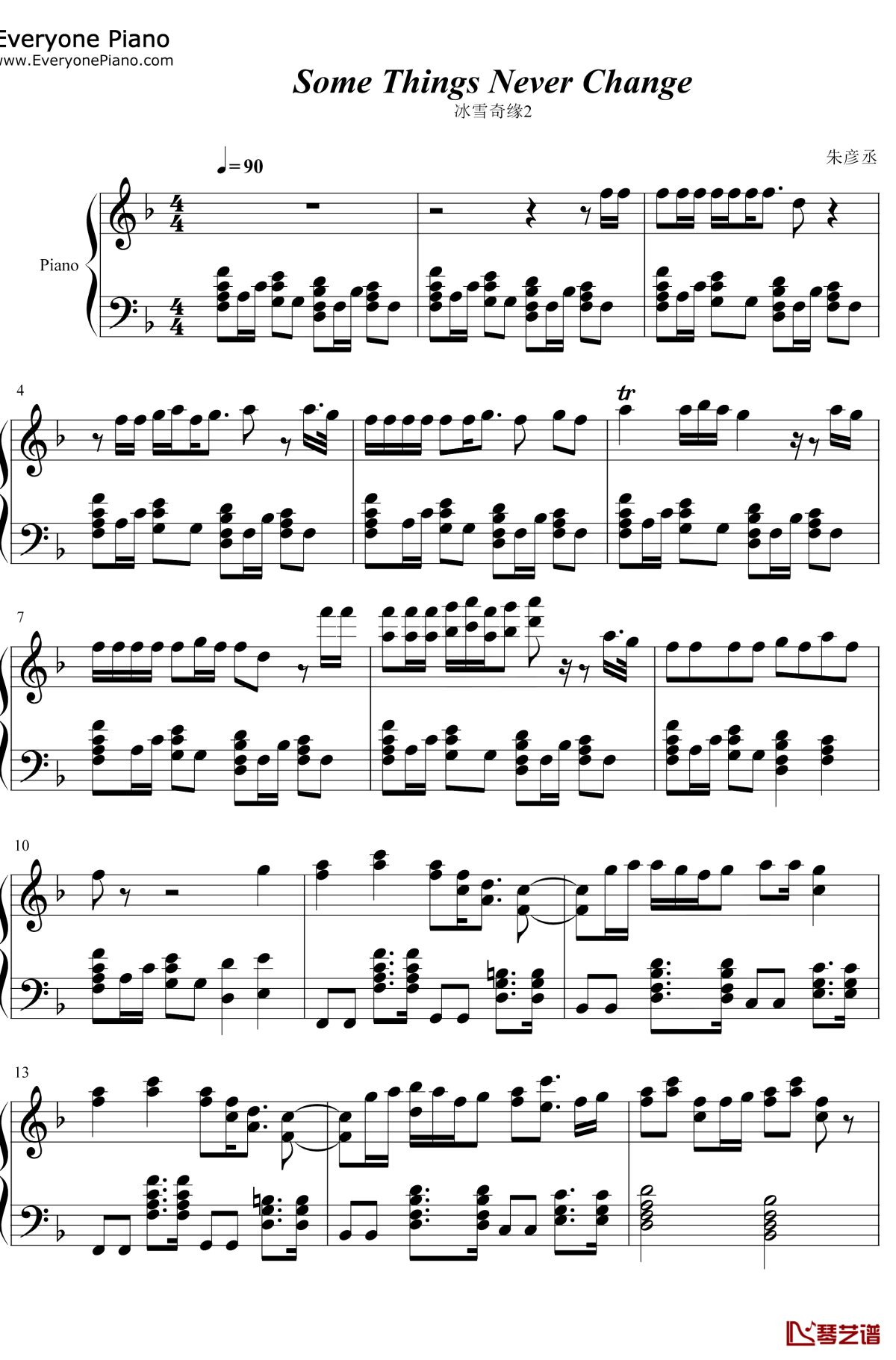 Some-Things-Never-Change钢琴谱1-Kristen-Bell