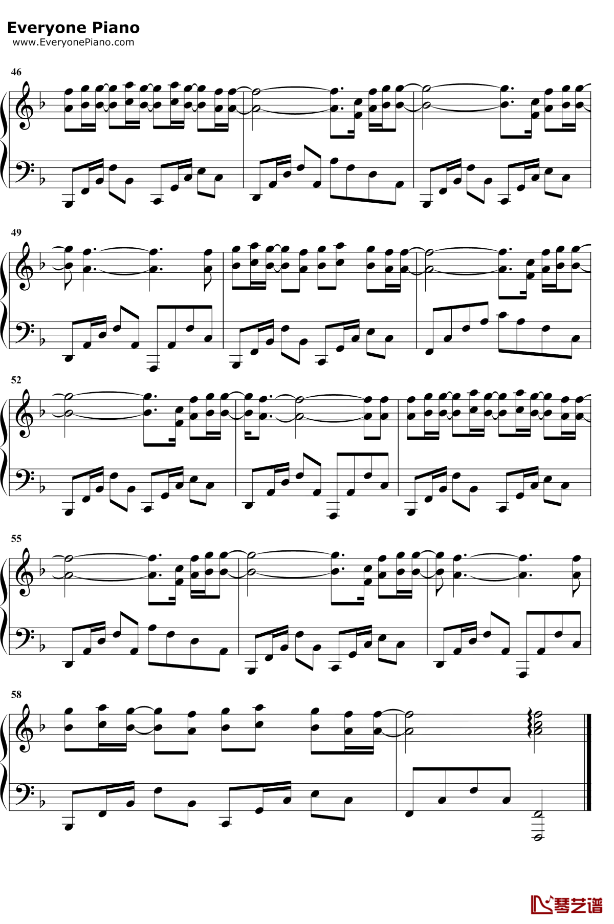 一颗星的夜钢琴谱4-尤长靖