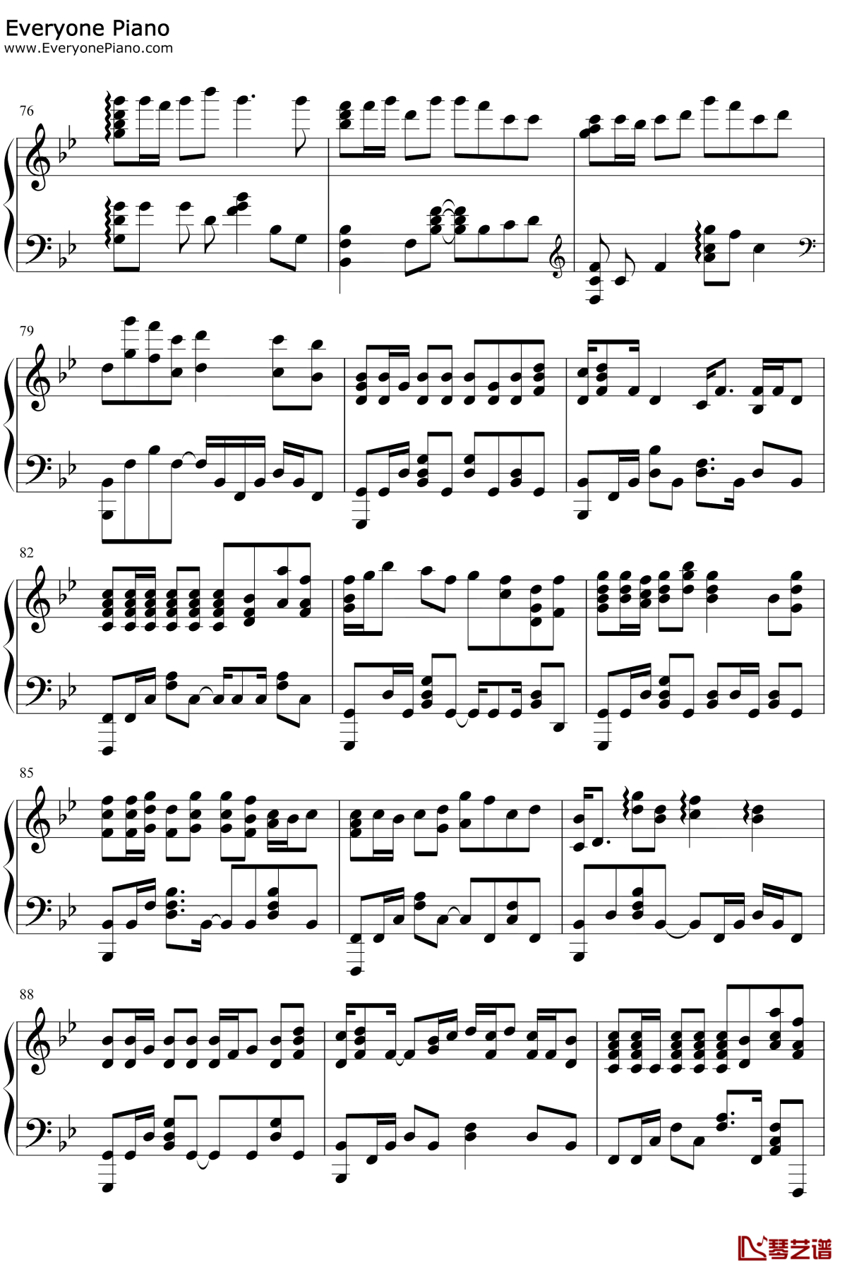 一生与你擦肩而过钢琴谱6-阿悠悠