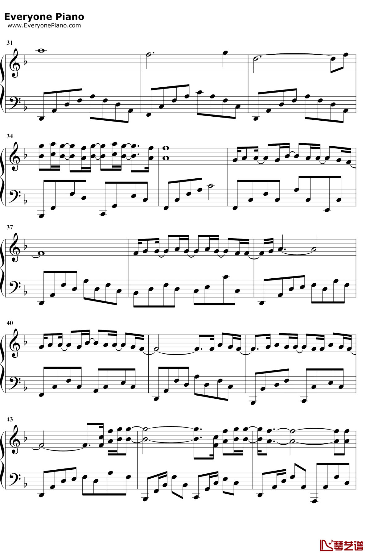 一颗星的夜钢琴谱3-尤长靖