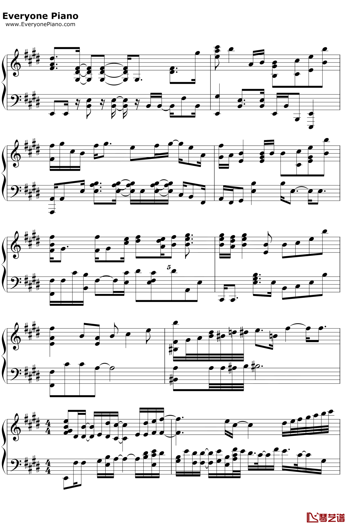 年轮钢琴谱3-杨丞琳