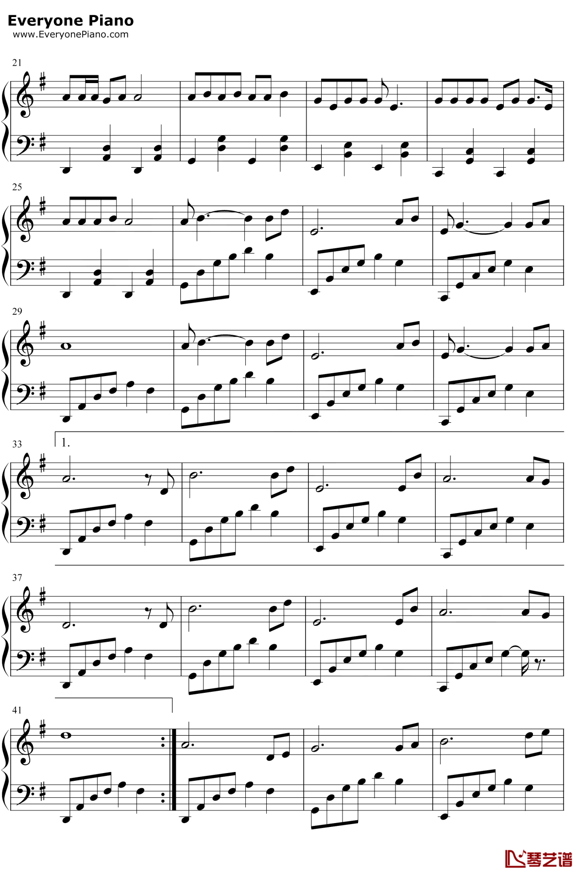 大田后生仔钢琴谱2-林启得