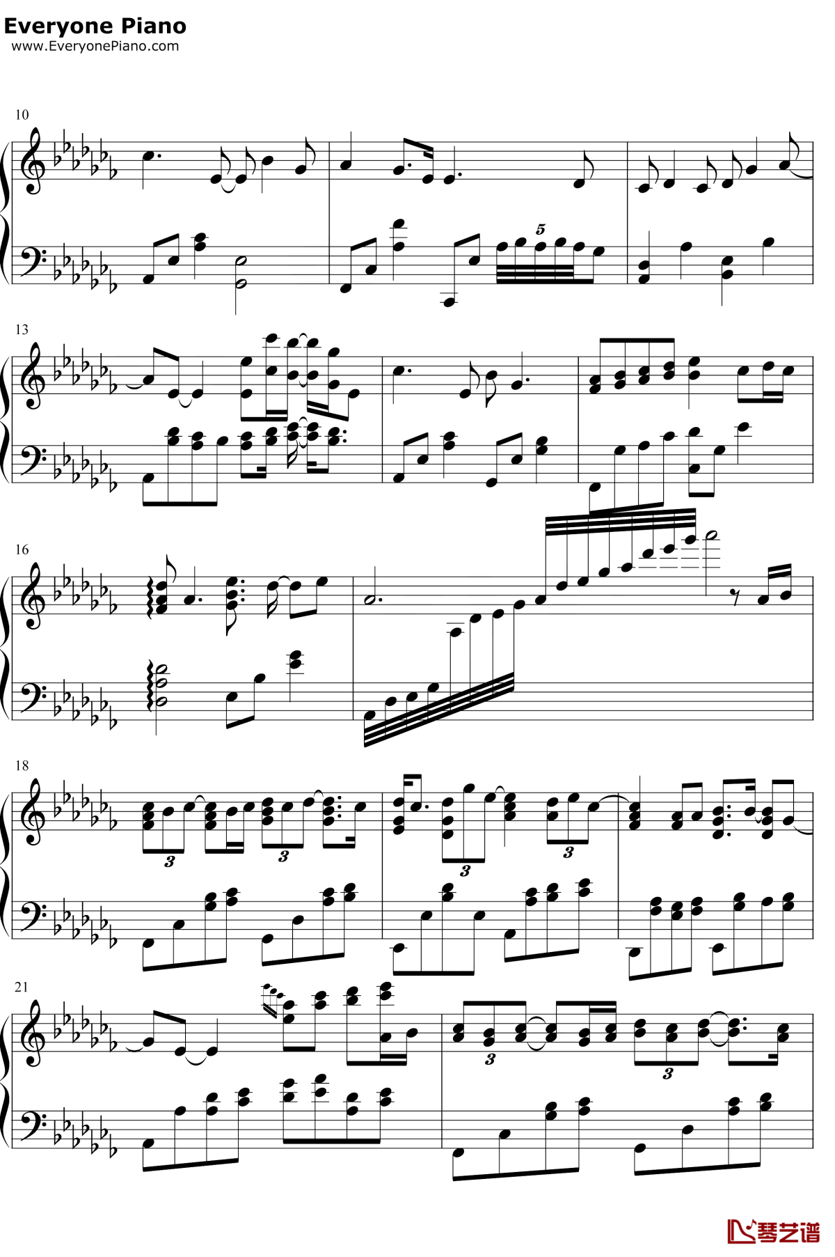 醉梦前尘钢琴谱2-林志炫