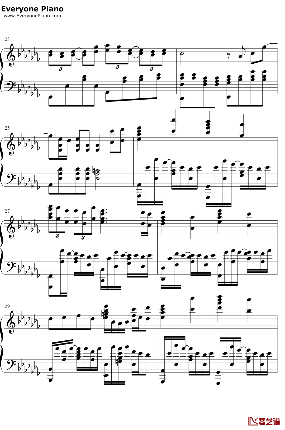 醉梦前尘钢琴谱3-林志炫