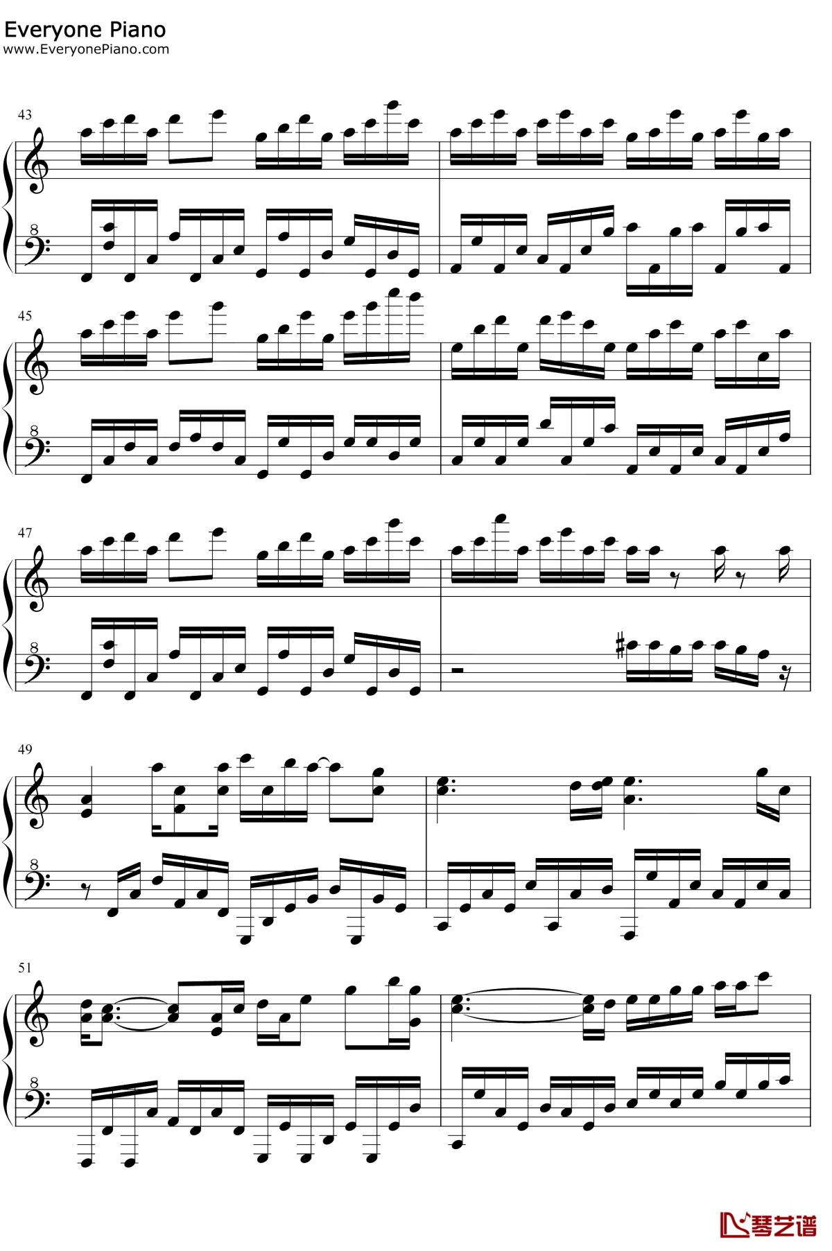 春念钢琴谱5-夏小舟