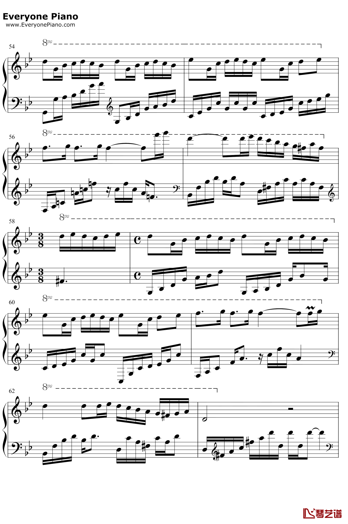 梦中的婚礼钢琴谱6-理查德克莱德曼