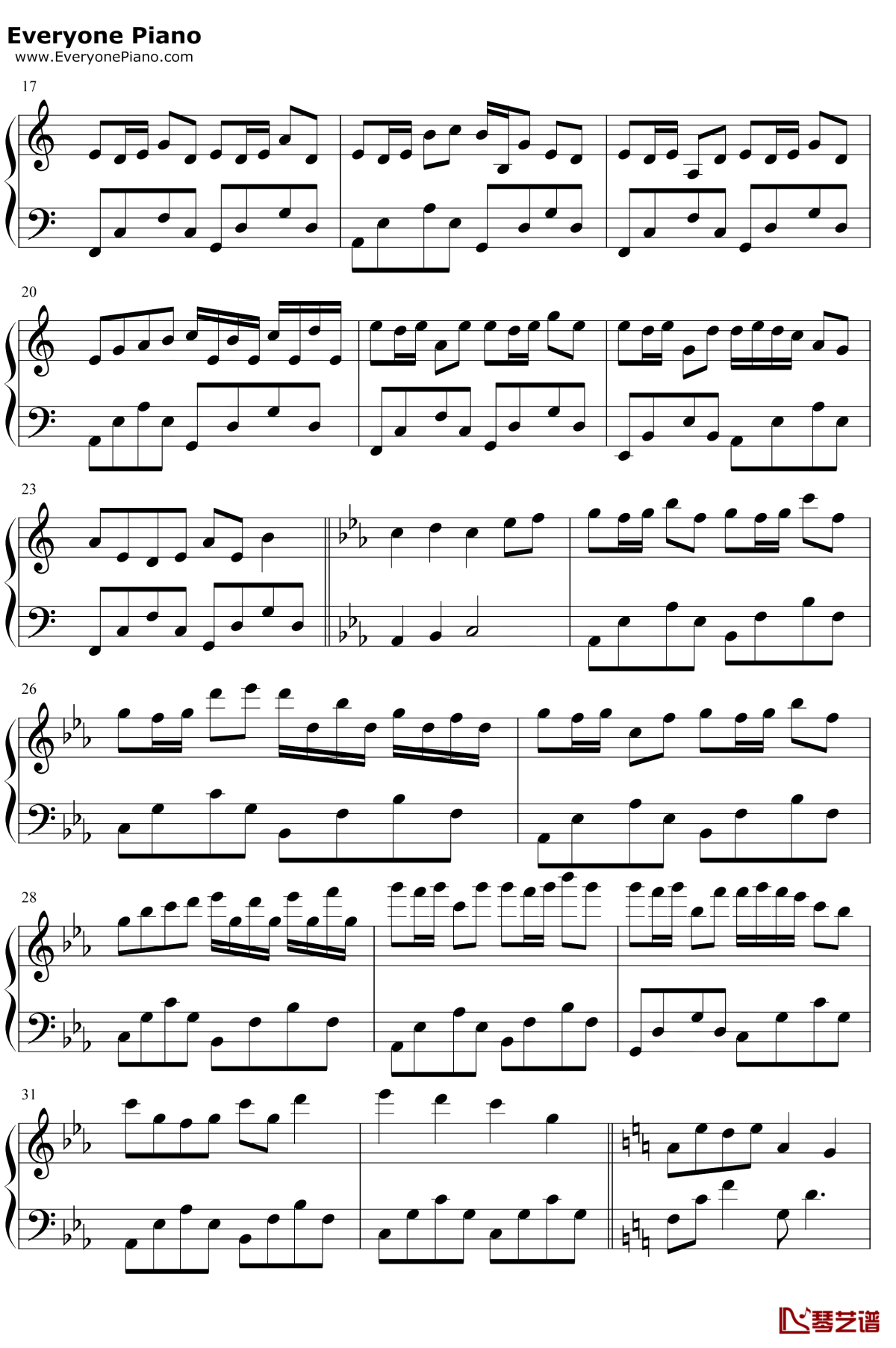 时雨钢琴谱2-徐梦圆