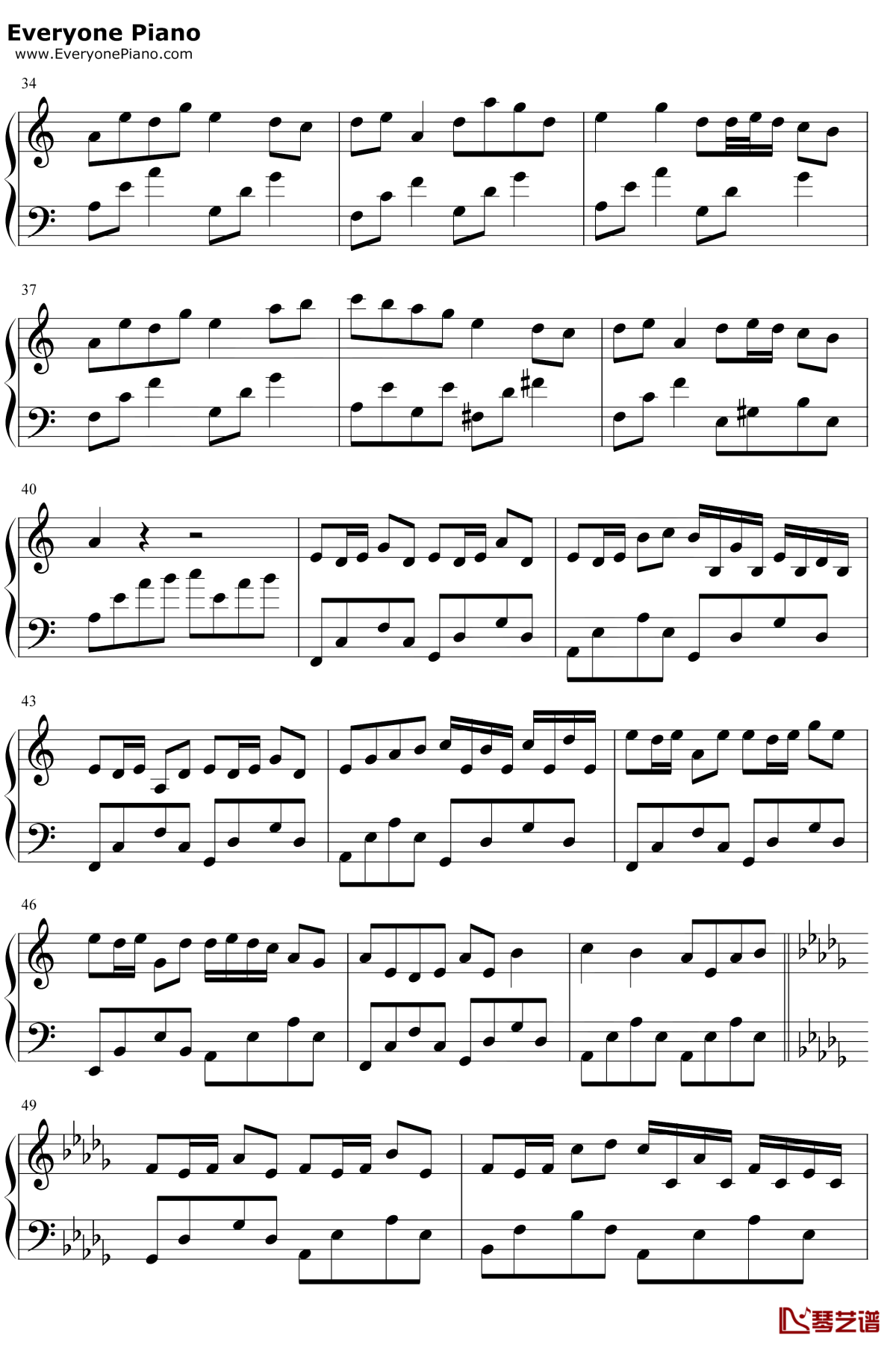 时雨钢琴谱3-徐梦圆