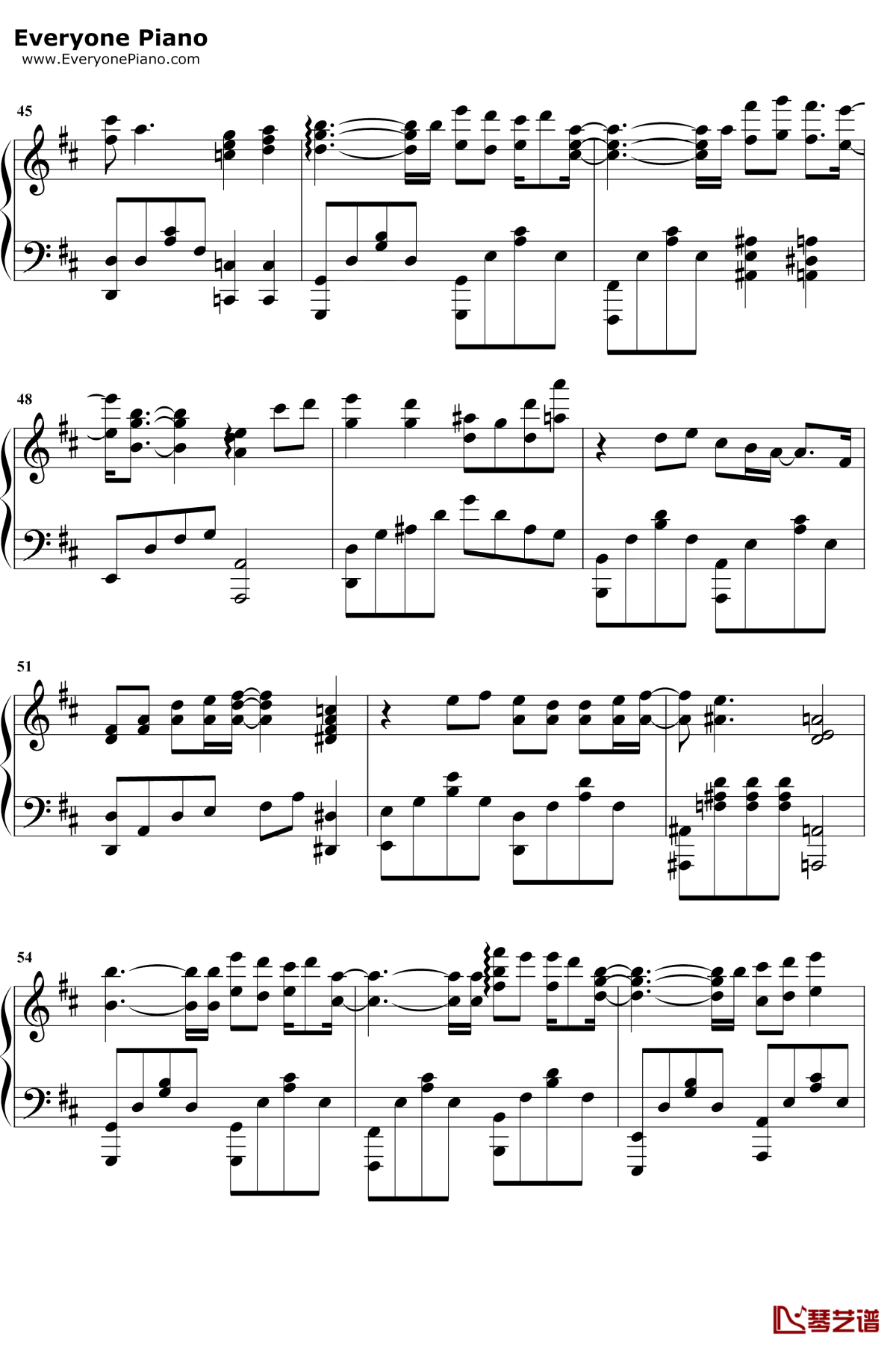 从无到有钢琴谱4-毛不易