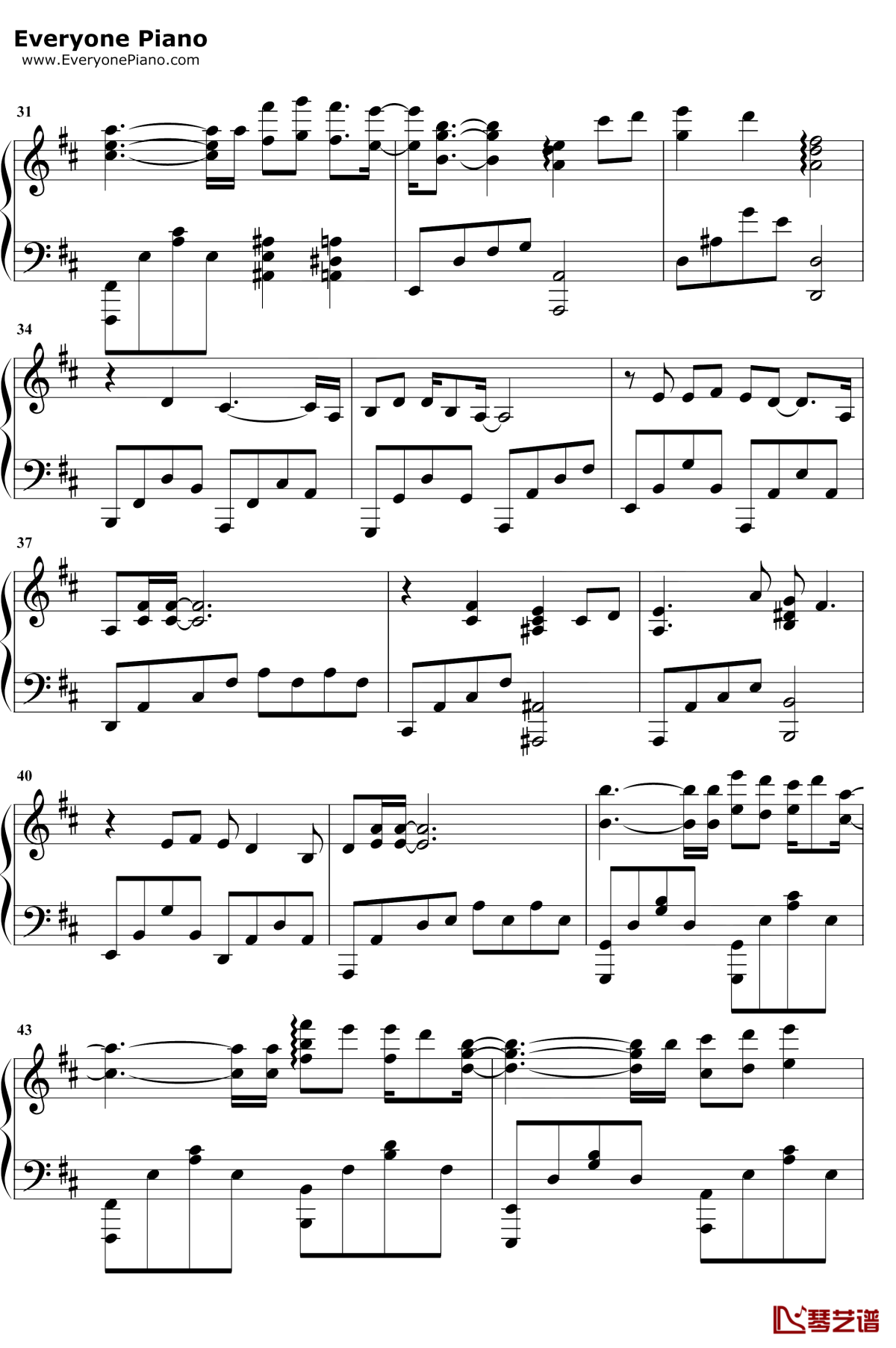 从无到有钢琴谱3-毛不易