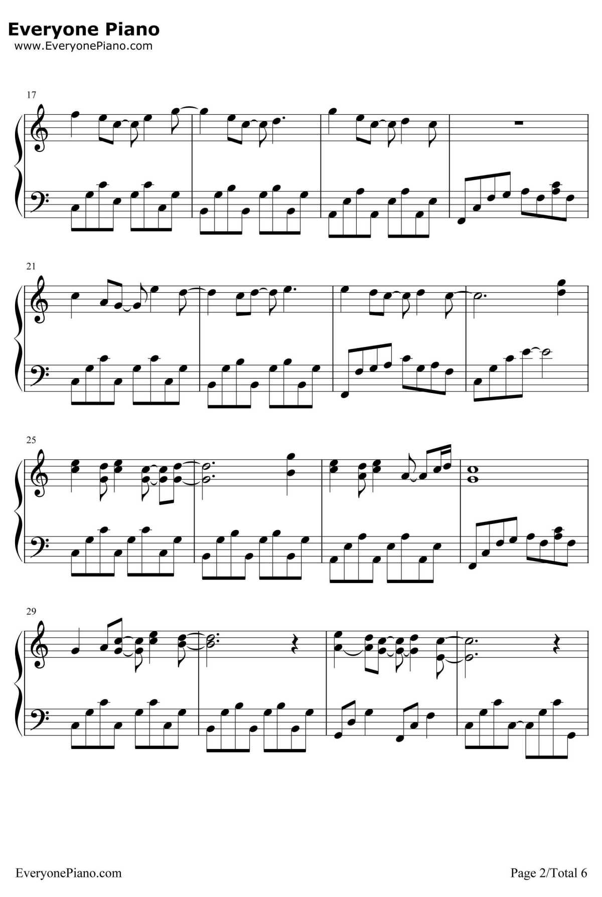 那些花儿钢琴谱2-朴树