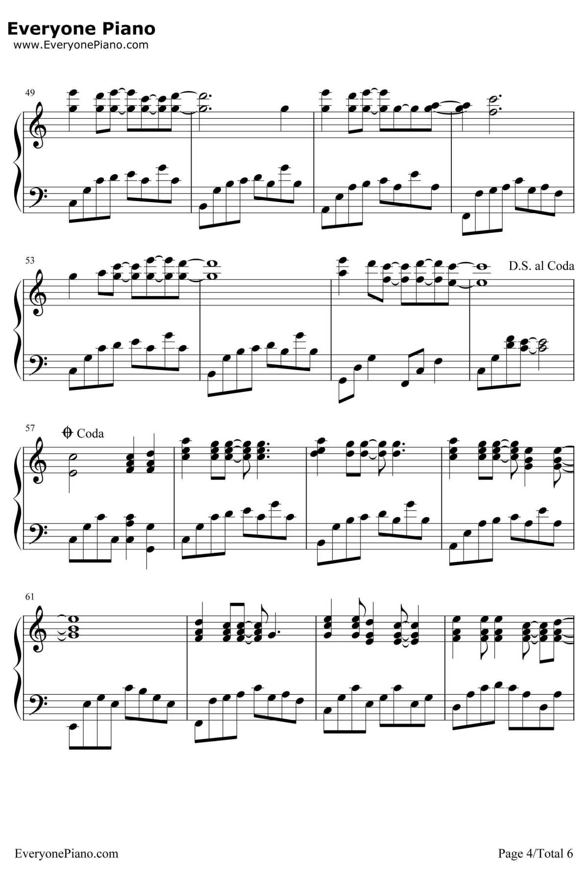 那些花儿钢琴谱4-朴树