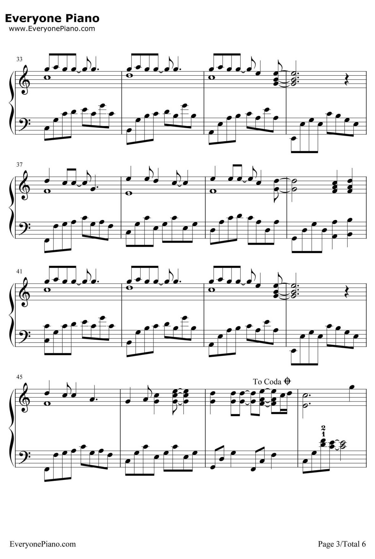 那些花儿钢琴谱3-朴树