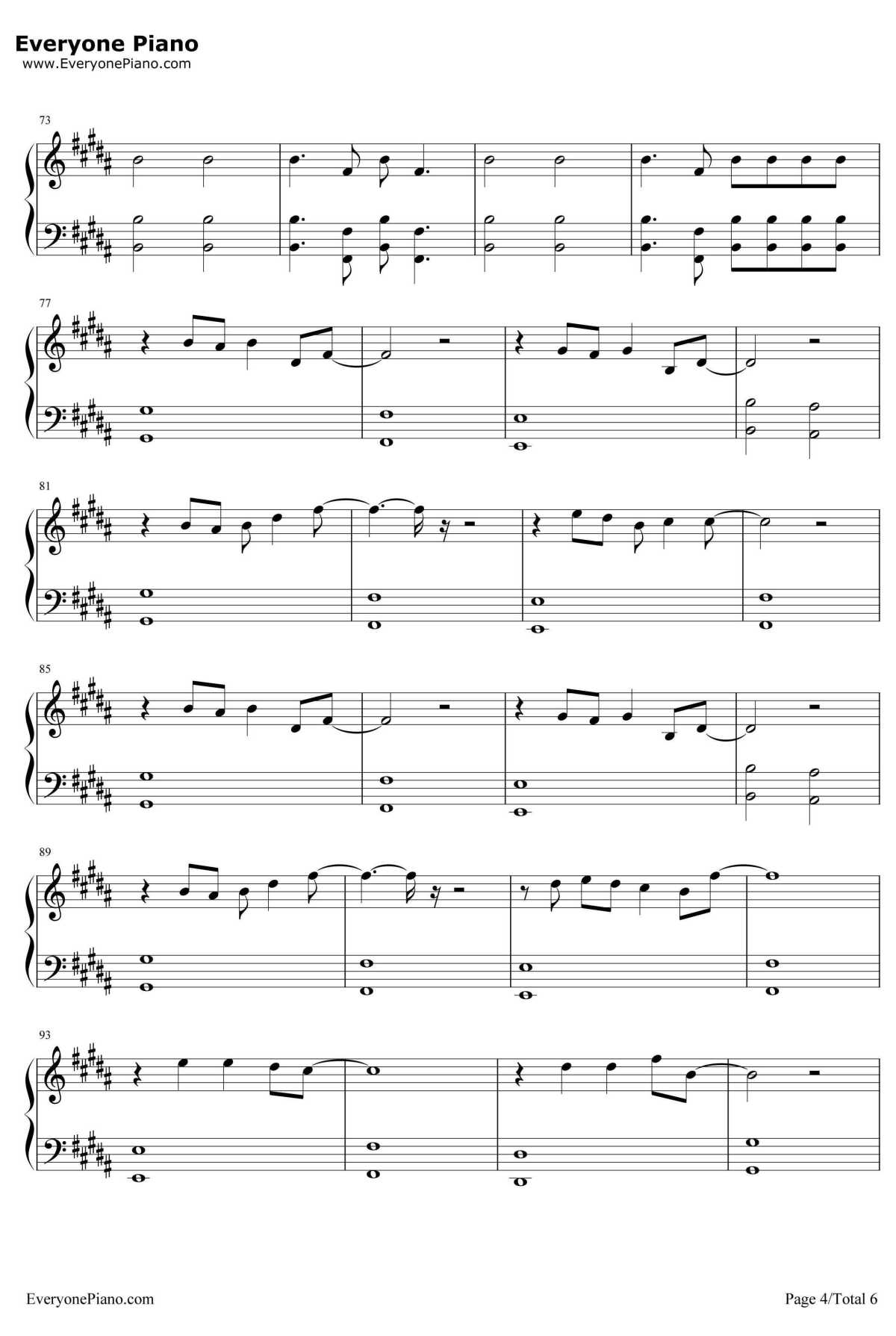 加油AMIGO钢琴谱4-TFBOYS