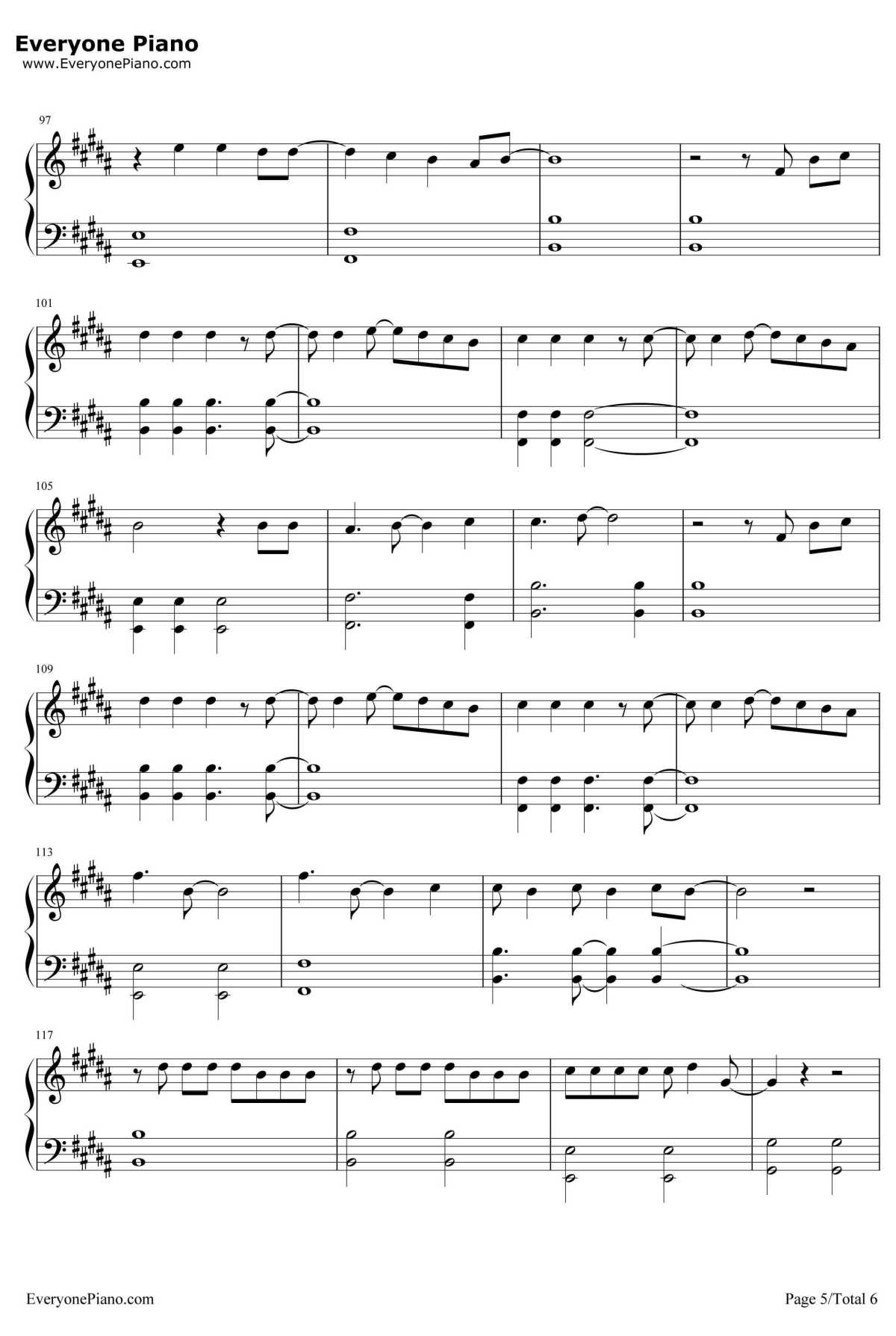 加油AMIGO钢琴谱5-TFBOYS