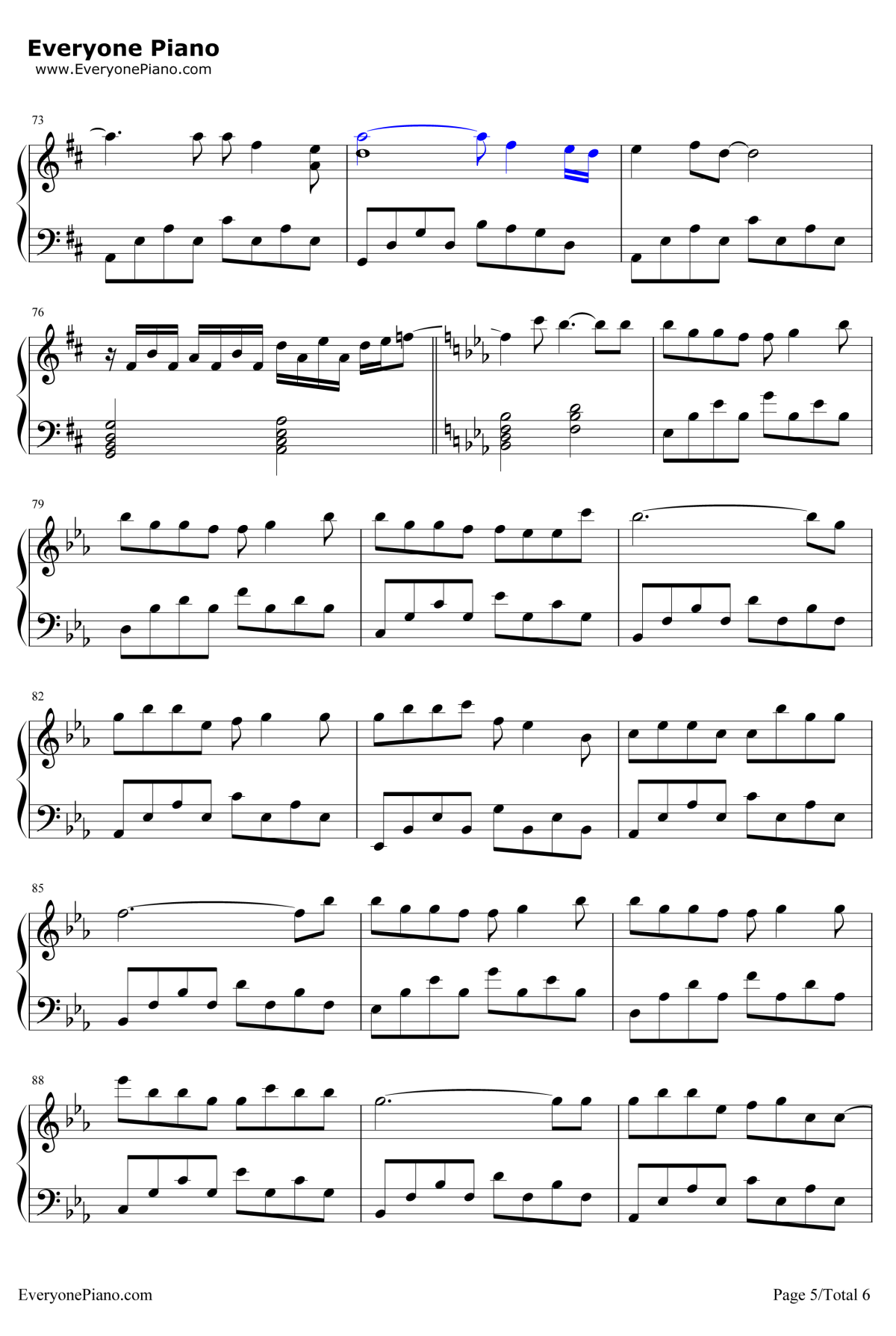 画中仙钢琴谱5-金莎