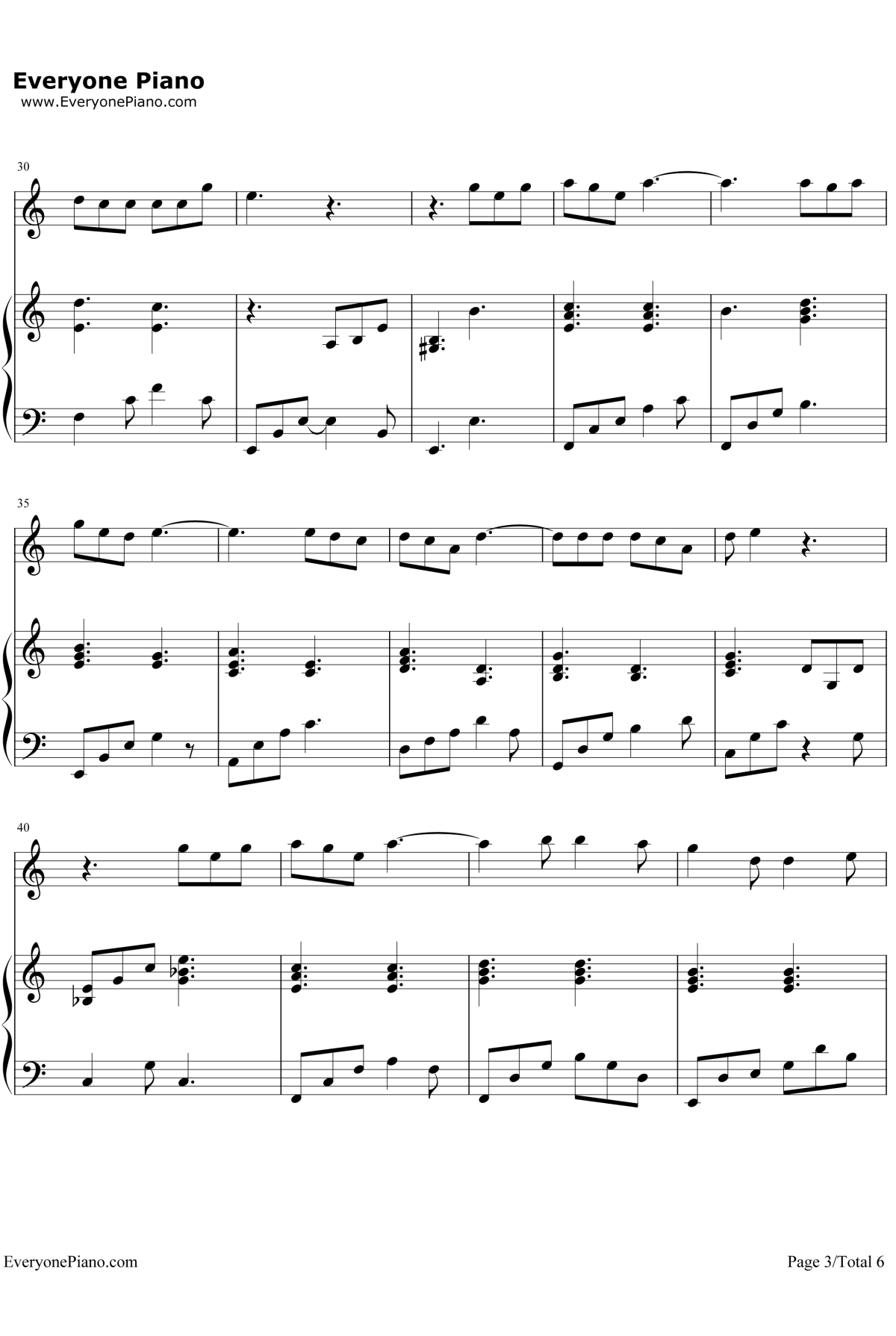 燕归巢钢琴谱3-许嵩