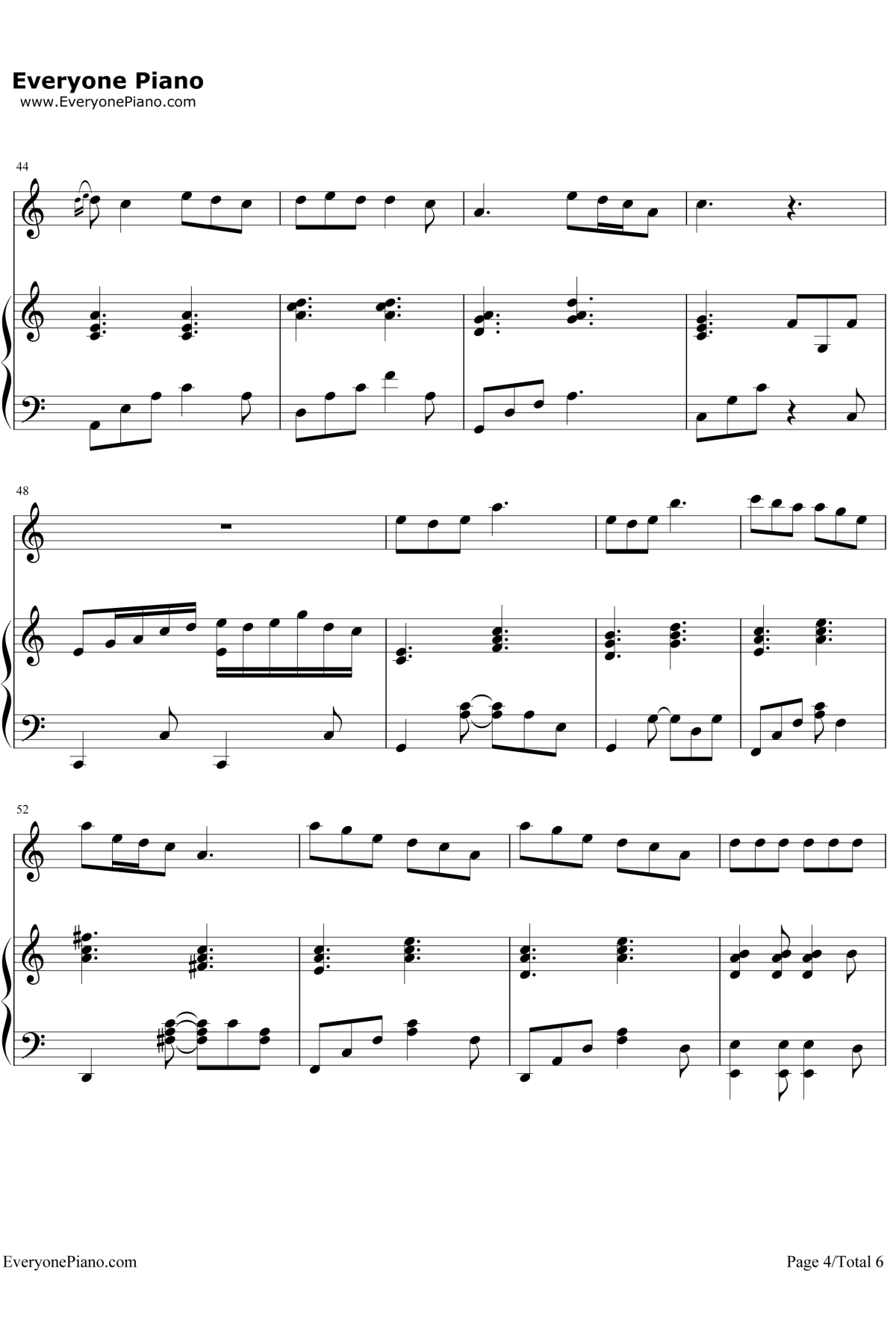 燕归巢钢琴谱4-许嵩