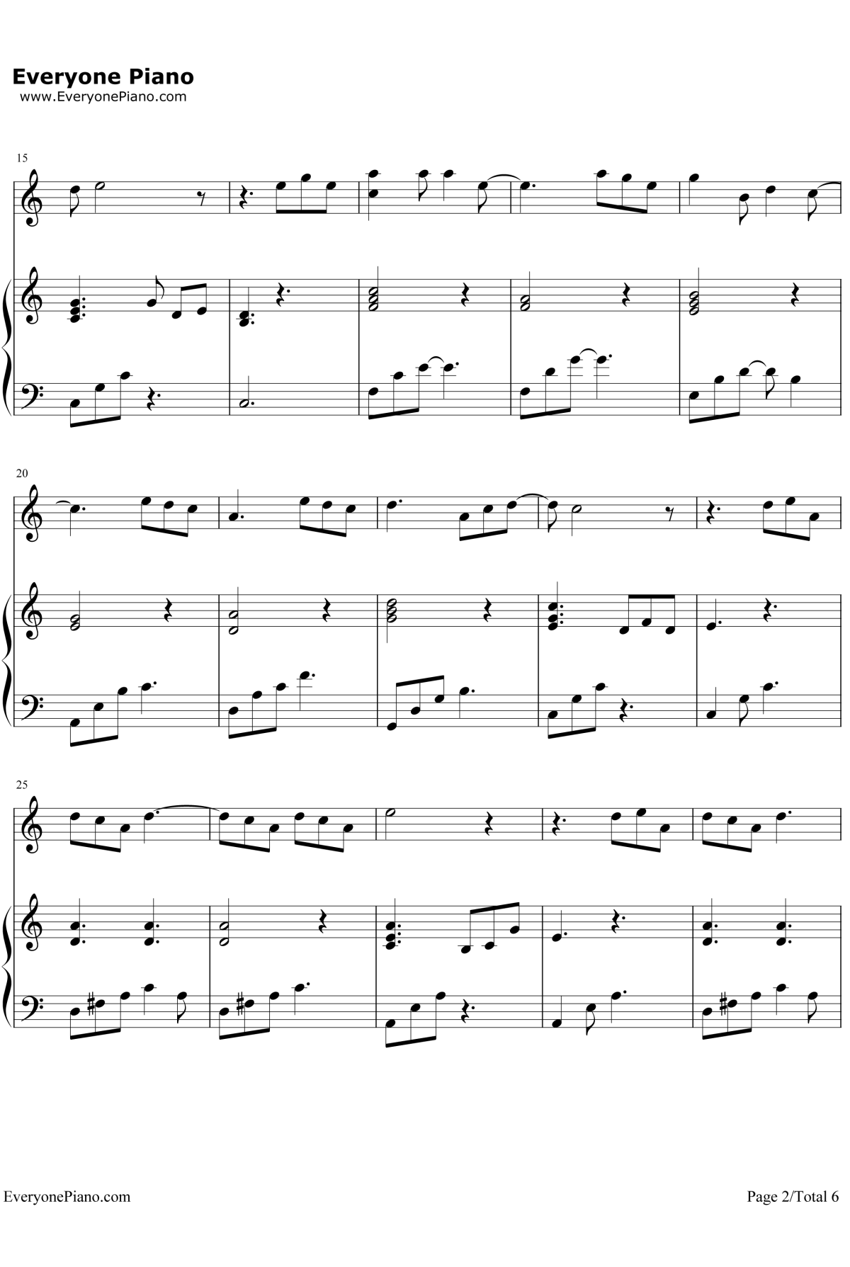 燕归巢钢琴谱2-许嵩