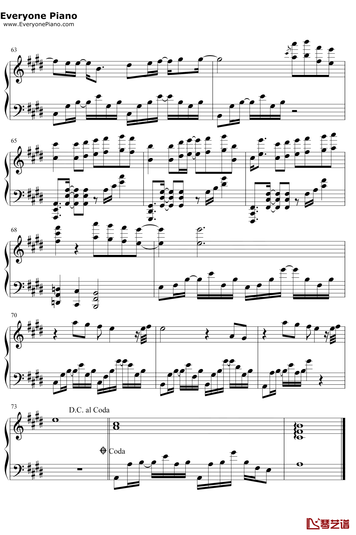 对的时间点钢琴谱7-林俊杰