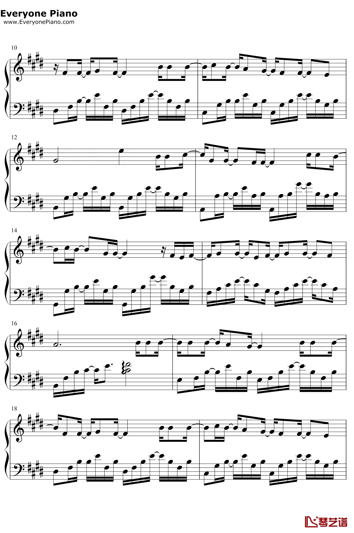 对的时间点钢琴谱2-林俊杰