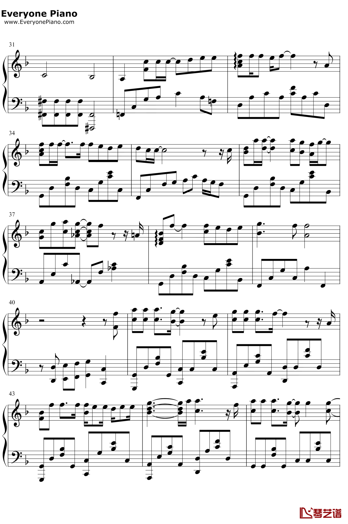 华生钢琴谱3-陈绮贞