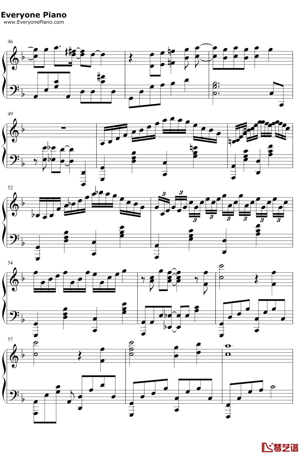 华生钢琴谱4-陈绮贞