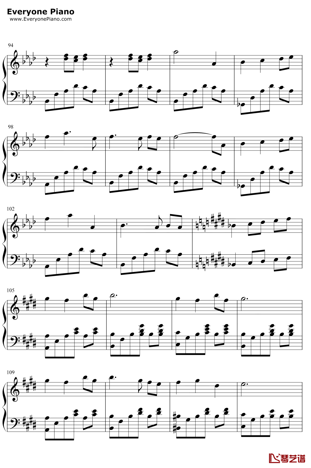 月出钢琴谱6-双笙