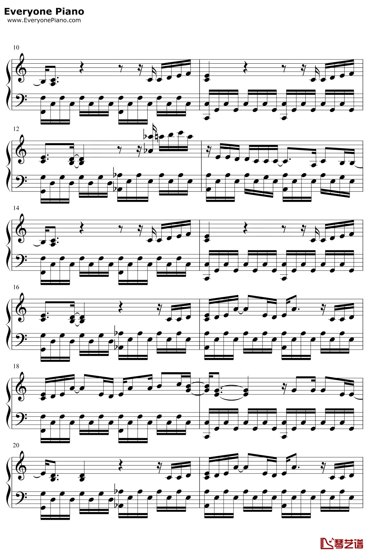 寂寞星球的玫瑰钢琴谱2-邓紫棋