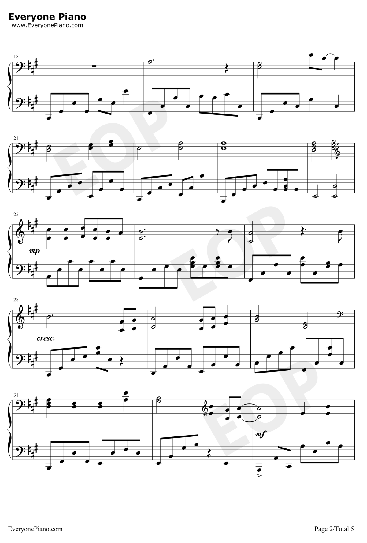 爱与希望钢琴谱2-林俊杰