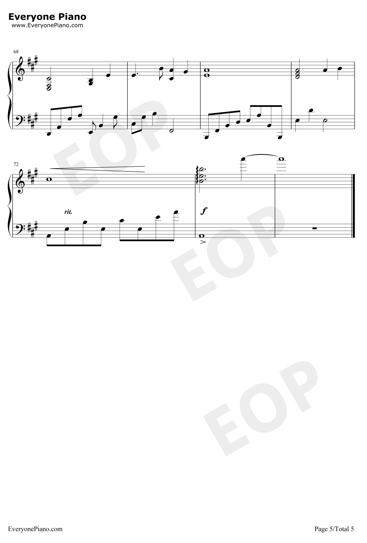 爱与希望钢琴谱5-林俊杰