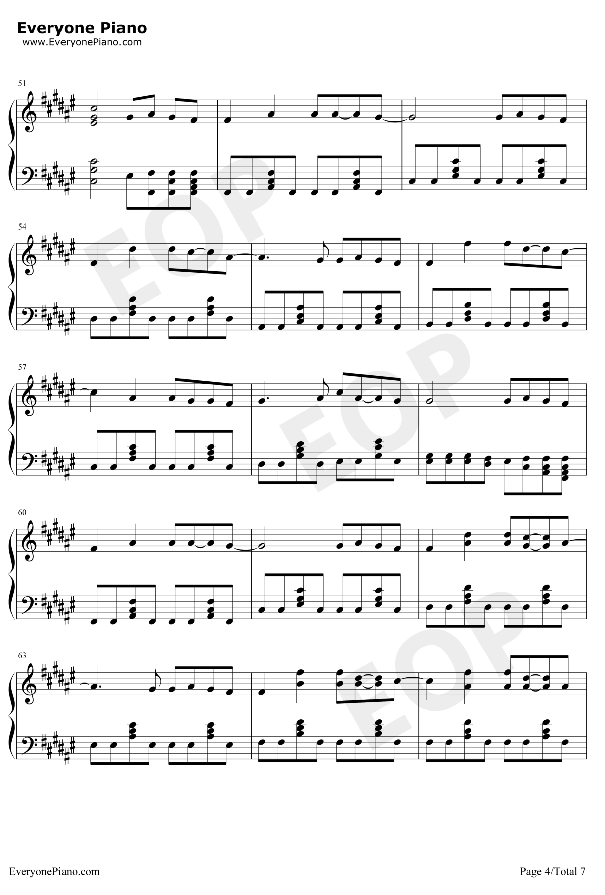 奔跑钢琴谱4-羽泉