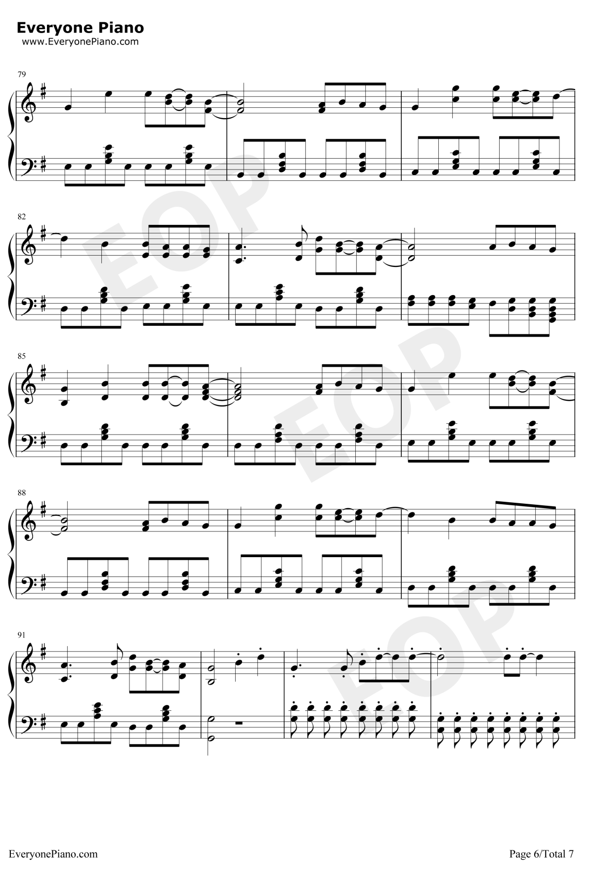 奔跑钢琴谱6-羽泉